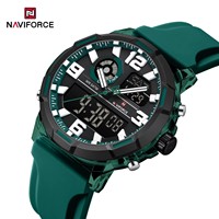 NAVFORCE 7130 Montre à quartz de luxe pour homme, chronographe sportif, alarme, étanche 5ATM, montre-bracelet décontractée avec calendrier, Relojes Para Hombre
