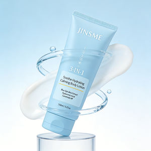 Lotion corporelle à l'extrait de spiruline bleue et à l'acide hyaluronique, contrôle du sébum, hydratante, apaisante pour tous les types de peau, formule douce, OEM/ODM - Product Image 1