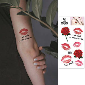Ingrosso nuovi disegni di san valentino impermeabili adesivi temporanei del tatuaggio <span class=keywords><strong>amore</strong></span> disegni cuore tatuaggio di arti del corpo - Product Image 5