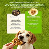 Friandises à mâcher dentaires riches en protéines pour chiens, sans additifs, en forme de gaufres, au poulet et au bœuf, naturelles, pour récompense d'entraînement et nettoyage des dents