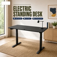 Cadre de bureau électrique à deux niveaux, réglable en hauteur, base en acier laminé à froid, pieds réglables, bureau motorisé pour le bureau