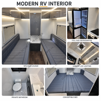 Expedition Fiberglass Truck Bed Camper Van Outdoor Motorhomes RV Caravan for Camping Manufactured Truck Camper