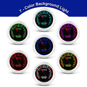 Jauge de Système de Réglage du Moteur de Voiture 2'' 52mm Rapport Air-Carburant avec Lumières à Sept Couleurs et Type Pointeur 12V - Product Image 3