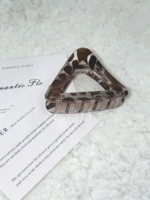 Pinces à cheveux triangulaires creuses de 8 cm, imprimé léopard, écaille de tortue, maintien solide, style rétro, accessoires pour cheveux pour femmes