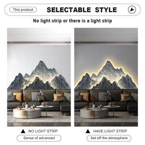 Arte Mural de Lujo con Tallado UV, Decoración del Hogar, Pintura LED <span class=keywords><strong>para</strong></span> <span class=keywords><strong>Sala</strong></span> de Estar, Fondo de Sofá Moderno, Mural de Porcelana de Cristal - Product Image 4