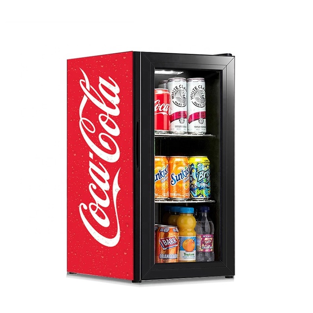 Hot Sale Glass Door  Beverage Refrigerator    Countertop Fridge Car Display showcase  Small Bottle Cooler