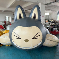 Jouet d'eau gonflable commercial bâche en PVC forme de chat tube remorquable fabricant de bateaux Disco
