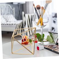 Présentoir de Luxe Léger pour Bijoux, Cadre Diamanté 3D Doré, Double Barres Horizontales, pour Stand d'Artisanat et Vente au Détail