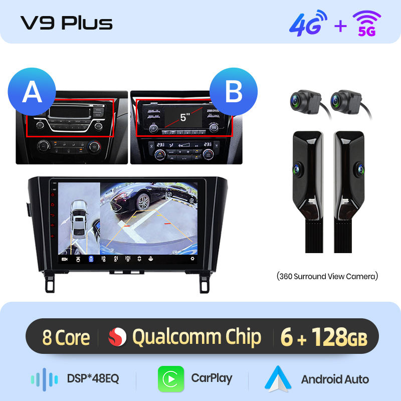 V9 plus +360 CAM noir (6+128 Go) A/B