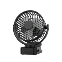 Ventilateur de bureau puissant à 3 pales de haute qualité, longue autonomie, lumière LED, alimentation USB, rechargeable, ventilateur à pince de 6 pouces