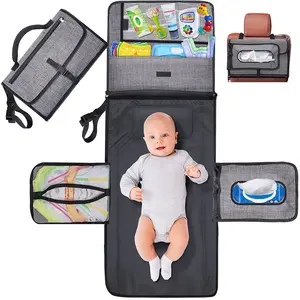 Newborn Extended Waterproof Travel Changing Station Portable Baby Mat Diaper Changing Pad