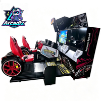 Plus de plaisir : Équipement d'arcade transfrontalier en acrylique pour un joueur, machines de jeu de conduite à grande échelle basées sur le mouvement, à monnayeur