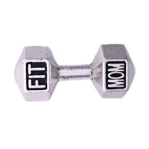 Pendentif en métal 3D écologique, design inspiré de la salle de sport, <span class=keywords><strong>CrossFit</strong></span>, Fit Life, Live Barbell, perle, charme, haltère, bijoux de fitness - Product Image 5
