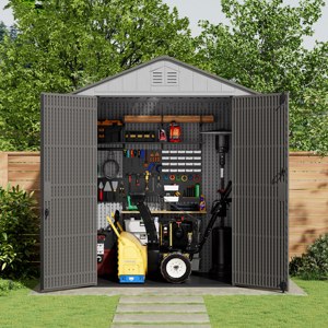 Plastic Garden Shed Eco-Friendly UV Resistant Waterproof Outdoor Storage for Backyard Patio <b>Tools</b> Room KY-H51 the Storage Room K - Product Image 2