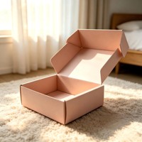 Boîtes d'expédition en carton ondulé kraft recyclable, écologiques, personnalisées, à quatre couleurs, multi-processus, pour cadeaux et artisanat