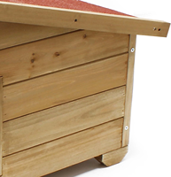 Grande maison pour chat en bois au design animalier moderne pour jardin/patio, abri extérieur pour animaux imperméable et isolé