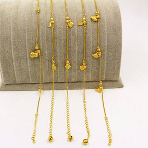 थोक 18k सोने की प्लेटेड तांबे की फुट चेन कॉरियन संस्करण महिला फैशन ट्रांसफर उपहार अवसरों के लिए पीतल के गहने - Product Image 3