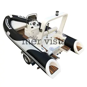 Gran oferta, barco inflable de Pvc de 16 pies y 1,2mm con volante y motor fuera de borda de 40-80HP para diversión familiar - Product Image 1