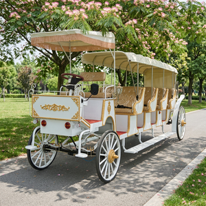 Voiture de tourisme électrique classique personnalisée de haute qualité, blanche, à 4 rangées, à quatre roues, en vente - Product Image 1