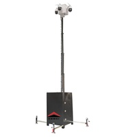 Torre de Seguridad CCTV Móvil IP65 Impermeable con Mástil de 6m y Resistencia al Viento de 117km/h para Perímetros Fronterizos y Campos de Fútbol