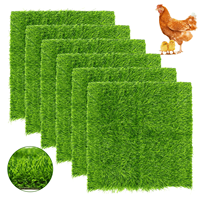 Tapis de nidification pour poulets 12*12 pouces, lavables, en herbe artificielle – pour poulaillers et pelouses de jardin