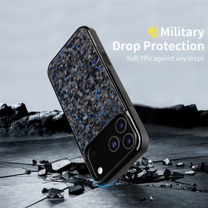 Coque de téléphone magnétique en fibre de carbone pour iPhone 17 Pro Max 17 Air, cadre antichoc en TPU avec texture antidérapante - Product Image 5