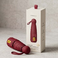 Parapluie pliant compact pour enfants Capsule Pocke Train Reverse, coupe-vent, avec lumière, personnalisable avec logo, idéal pour les voyages