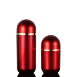 Hot PET acrilico rosso blu e oro bottiglia di plastica proteina polvere barattolo contenitore capsule pillola bottiglia di imballaggio nutrizione sportiva - Product Image 2