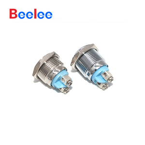 GBeelee Illuminated <strong>Waterproof</strong> Toggle <strong>Switch</strong> 16mm Boat Rocker <strong>Switch</strong> <strong>Push</strong> <strong>Button</strong> <strong>Small</strong> Metal IP65/IP67 Max Current 3A Max 250V - Product Image 2