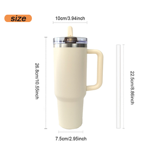Custom 40 OZ Insulated Leakproof Removable Spout Outdoor <b>Mug</b> <b>Gold</b> Plated ProTour Detachable Flip Straw 40oz Tumbler With Handle - Product Image 3