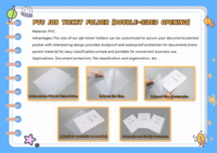 Bolsa de Archivo Transparente de PVC con Apertura Simple/Doble, Impermeable, para Documentos, Carpeta de Plástico sin Cierre para Oficina y Escuela