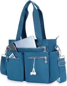 Muestra Gratuita Bolsos de Mano para Mujer al por Mayor 2025 Bolsos de Playa de Gran Capacidad Bolsos Impermeables Azules Bolsa de Almuerzo - Product Image 3