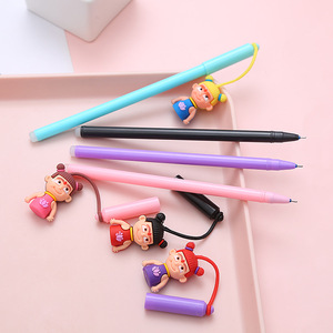 ปากกาเจลพลาสติกหมึกสีดำขนาด0.5มม. พร้อมจี้ยางสำหรับนักเรียนออฟฟิศ - Product Image 2