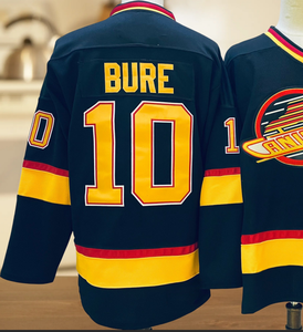 Vancouver Canucks # 40 Pettersson # 43 Hughes # Camiseta de Hockey sobre Hielo Carlton 16, Estampada, para Hombre, 100% Poliéster, Transpirable, Manga Corta - Product Image 3