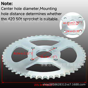 Coleman 420 Chain 50T Rear Drive <b>Sprocket</b> 40mm For Minibike Pocketbike Repair - Product Image 4