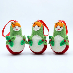 Lot de décorations de Noël artisanales en feutre, style Babouchka Matryoshka, poupées gigognes russes, cadeau de fêtes - Product Image 5