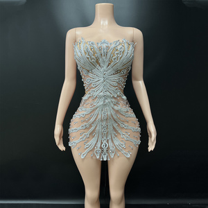 Y5185-B Novance prodotti di tendenza 2025 cristallo abiti da Club <span class=keywords><strong>Sexy</strong></span> <span class=keywords><strong>abbigliamento</strong></span> donna abito da sera corto Chic per la festa di compleanno - Product Image 1