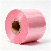 Ruban thermique rose Haoxuan 60 mm x 300 m, ruban couleur compact pour petites étiquettes, emballages et impression de produits