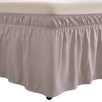 Jupe de lit en tissu brossé certifiée OEKO-TEX avec volant élastique anti-poussière, housse de sommier pour chambre à coucher et hôtel, prise en charge OEM ODM