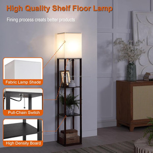 Hiện đại trang trí Retro Bàn cà phê bằng gỗ kệ gỗ Đèn sàn phòng ngủ phòng khách phòng trà giá Trung Quốc Đèn sàn - Product Image 2