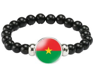 Palestinian Flag <b>Beaded</b> Bracelet Commemorative Gift Elastic Wristband Promotion for Fan Merchandise Factory <b>Direct</b> Price - Product Image 1