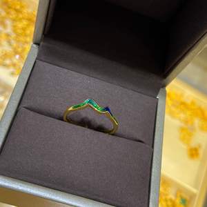 18k स्वर्ण हजार मील जिआंगशान रिंग ऑ750 चीनी शैली हरे पहाड़ की नई जोड़ी - Product Image 6