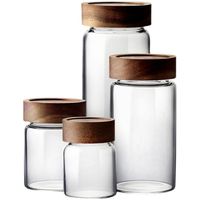 Pot de conserve Mason avec couvercle en bois couvercles de remplacement à vis moulées couvercles de bocaux en verre à large ouverture pot de yaourt pour la cuisine