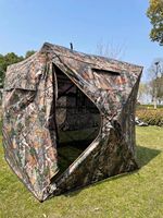 Tente de chasse au canard imperméable à l'air libre à 360 degrés, abri de chasse, camouflage en tissu Oxford 100% polyester, couleur et logo personnalisables
