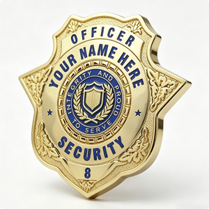 Custom Personalized 2D Shield <b>Badge</b> Hard Enamel Embossed Honor <b>Badge</b> with Cross Fashion Sports Themes for Anniversary Christmas - Product Image 3