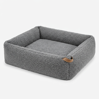 Coussin rond en polaire Sherpa pour chat, anti-anxiété, moelleux, lavable, en peluche, type donut, pour chien, prix d'usine
