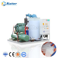 Machine à glace en flocons Koller KP50 5 tonnes/jour à refroidissement eau/air pour aliments, poisson, pain, viande pour l'Afrique