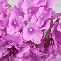 Buket Hydrangea Buatan Lima Kepala dari Sutra/Bunga untuk Dekorasi Lorong Pernikahan Grosir Seni Floral WCXQ-049 Simulasi