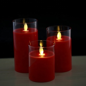 Wholesale Gray Glass 3x4 3x5 3x6 Decorative Multi-colored <strong>Tall</strong> Thin <strong>Pillar</strong> <strong>Candle</strong> Holder White Led <strong>Pillar</strong> <strong>Candle</strong> - Product Image 4