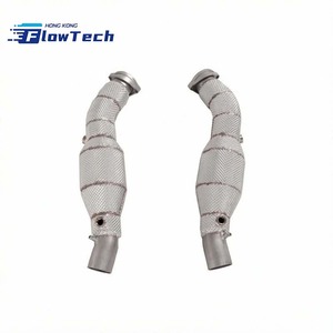 ท่อดาวน์ไปป์สแตนเลสสตีลประสิทธิภาพสูงพร้อมแผ่นกันความร้อนสำหรับ Ferrari 360 3.6L V8 - Product Image 4